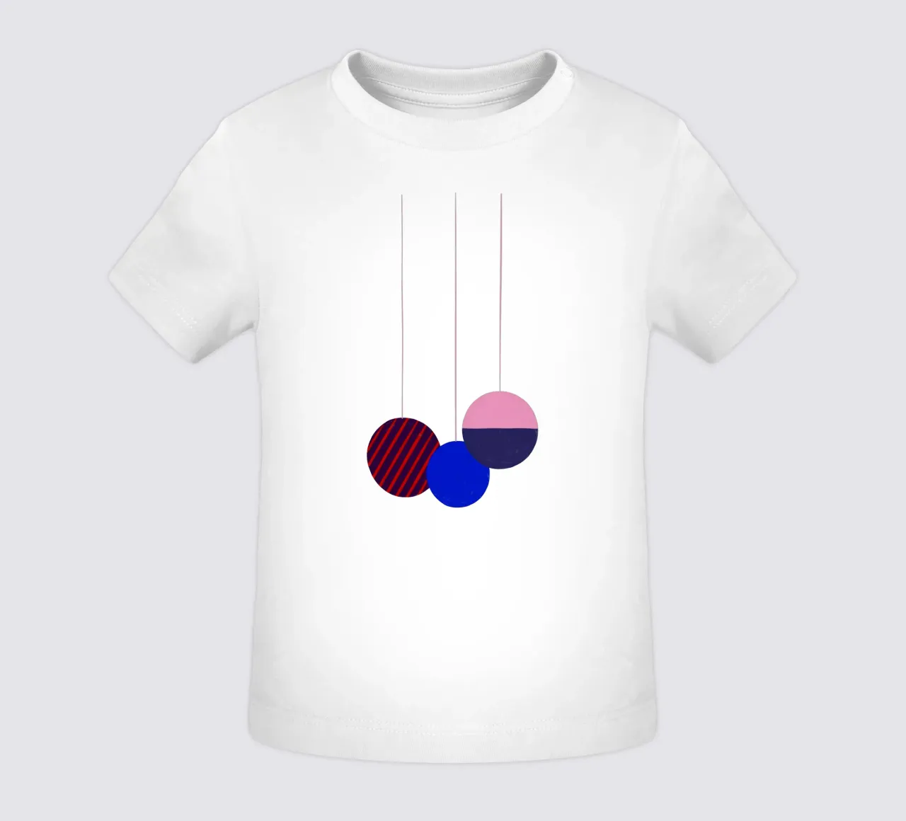 Weihnachtsbaumkugeln Color Block maglietta neonato da Sophie Augustin Illustration