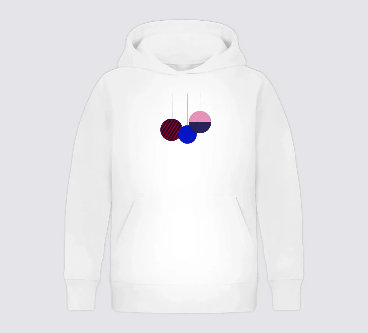 Weihnachtsbaumkugeln Color Block sudadera con capucha para niño de Sophie Augustin Illustration