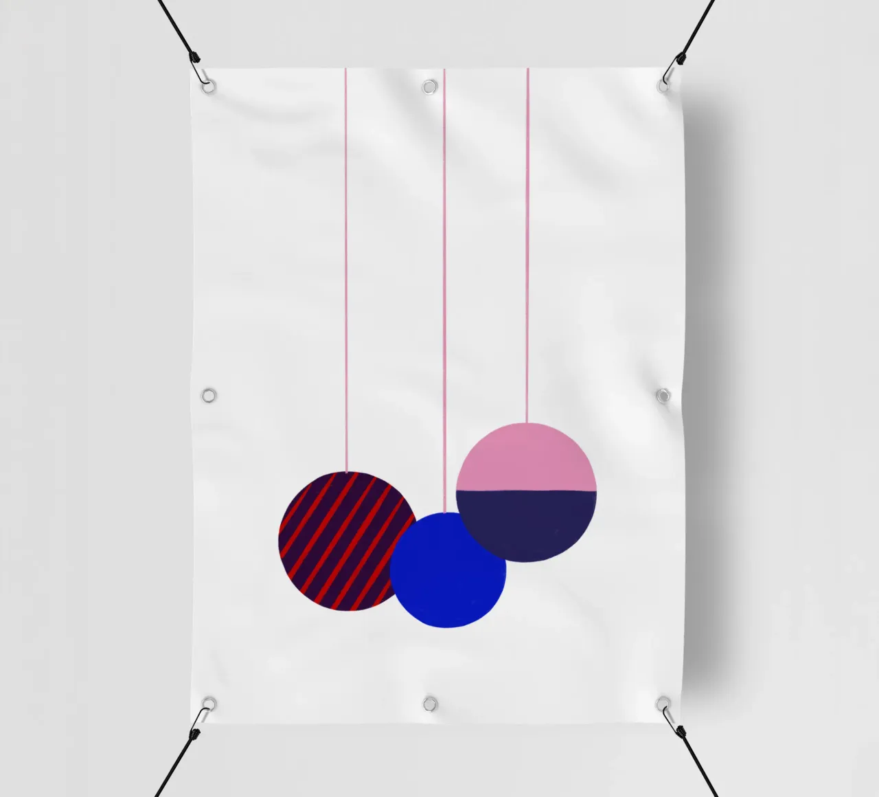 Weihnachtsbaumkugeln Color Block telo in pvc da Sophie Augustin Illustration