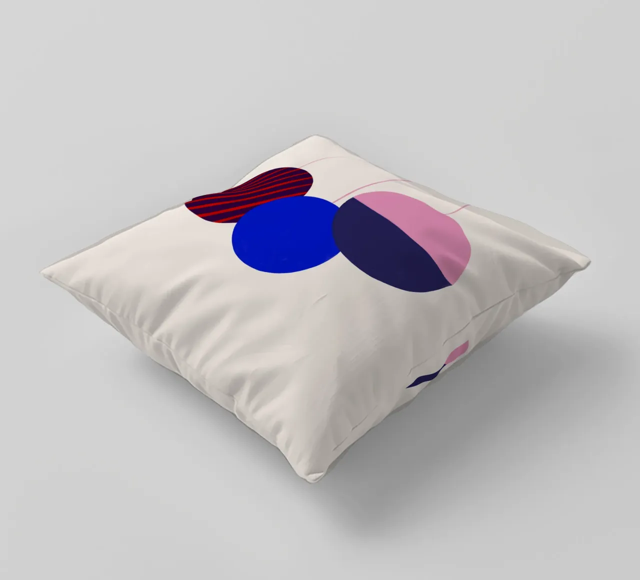 Weihnachtsbaumkugeln Color Block cuscino da Sophie Augustin Illustration