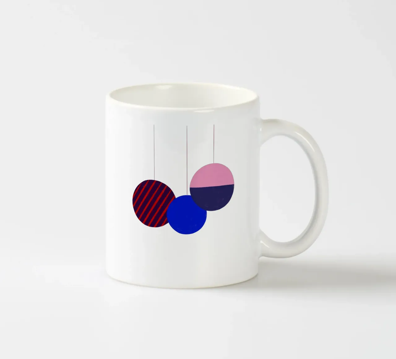 Weihnachtsbaumkugeln Color Block tazza in ceramica da Sophie Augustin Illustration