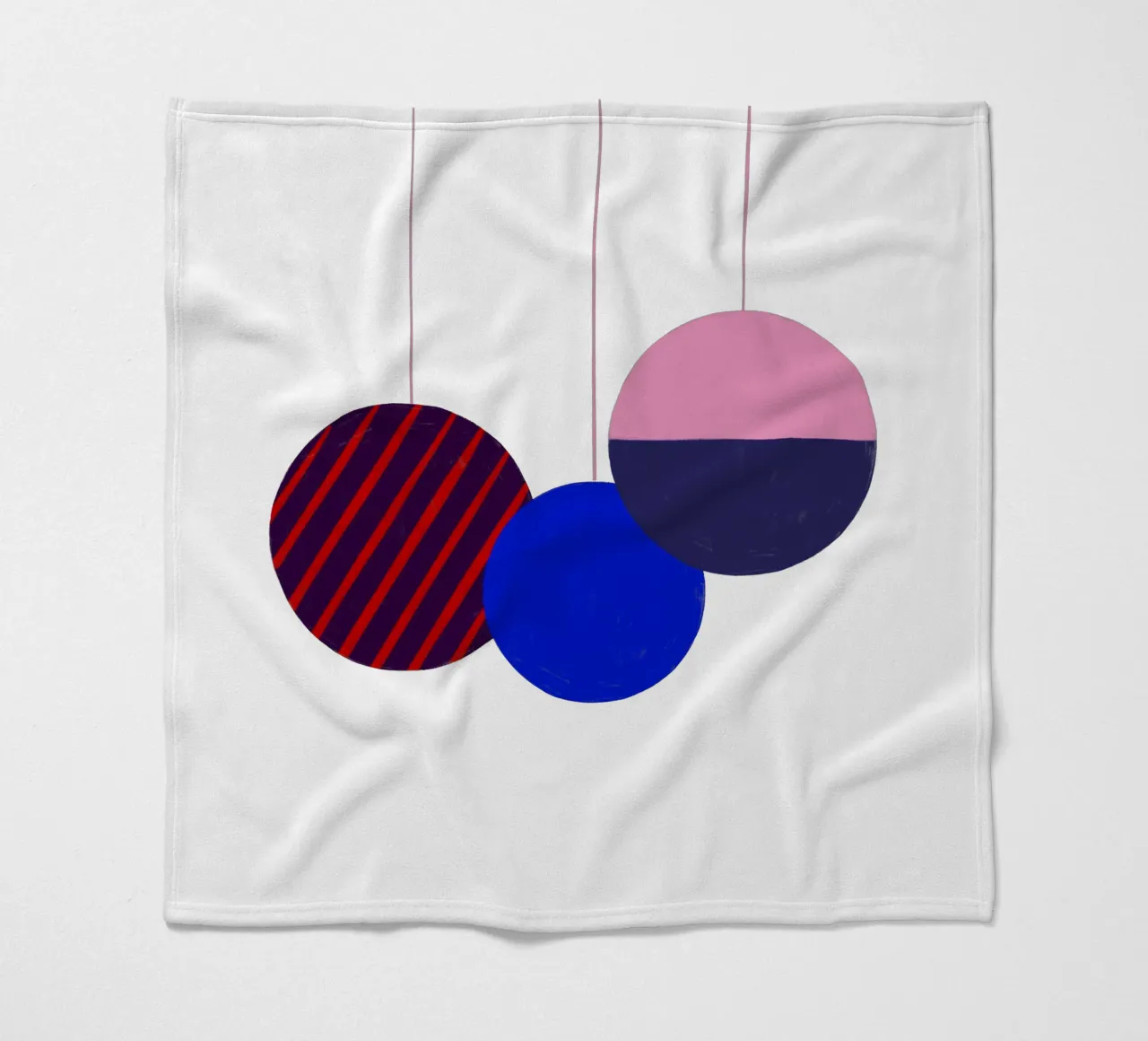 Weihnachtsbaumkugeln Color Block coperta in pile da Sophie Augustin Illustration
