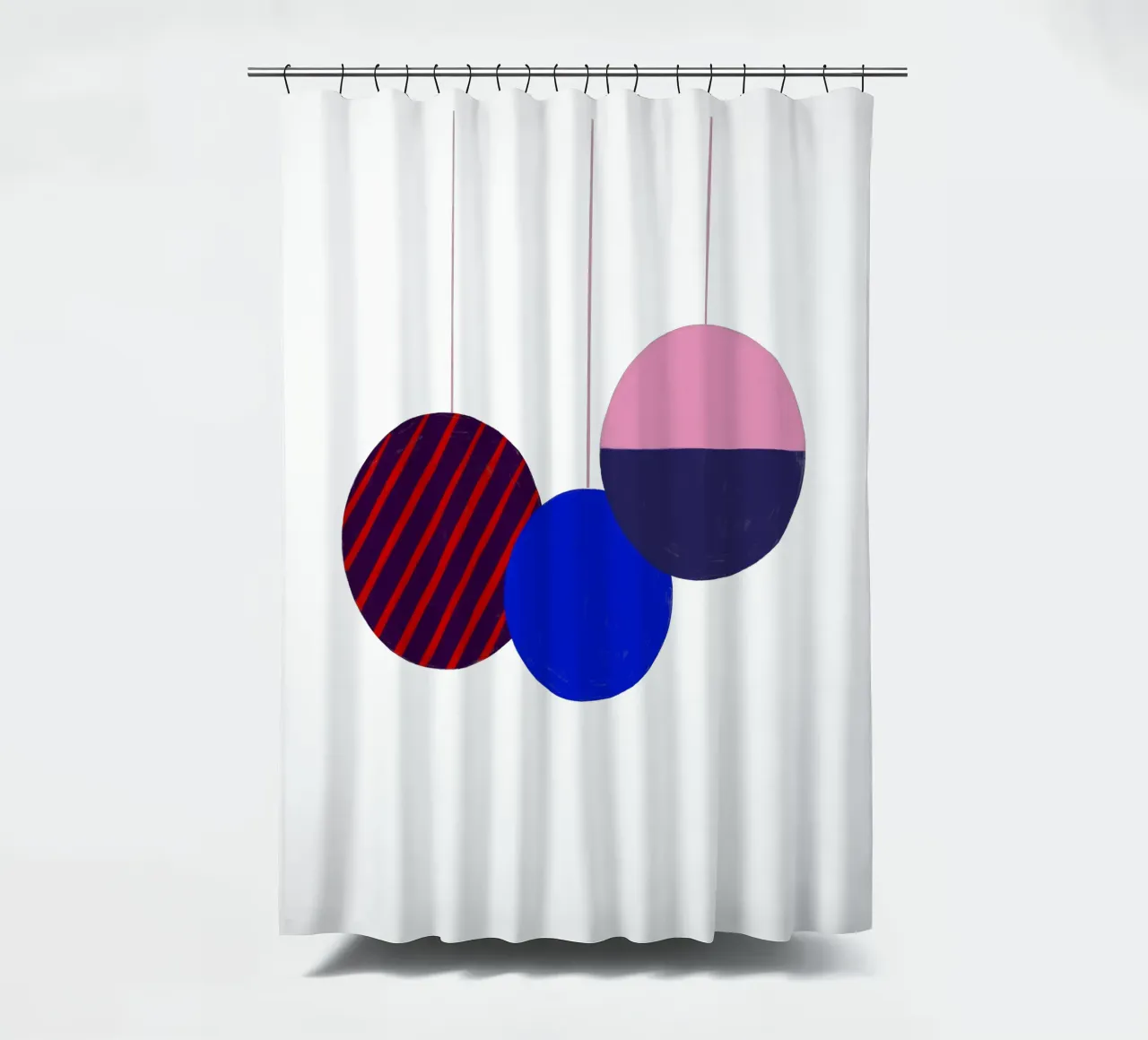 Weihnachtsbaumkugeln Color Block tenda da doccia da Sophie Augustin Illustration