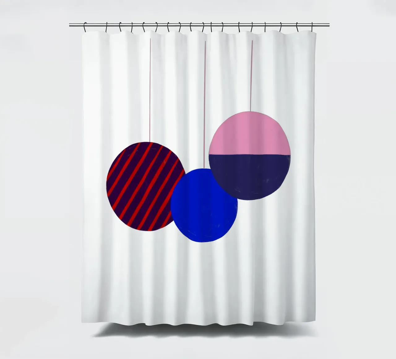 Weihnachtsbaumkugeln Color Block tenda da doccia da Sophie Augustin Illustration