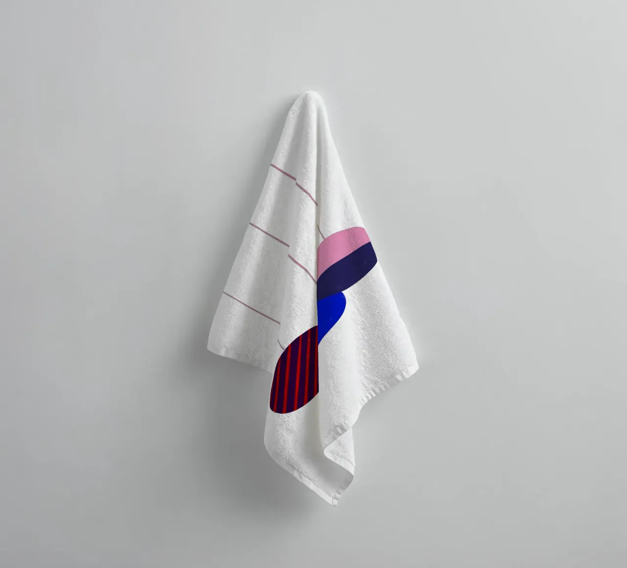 Weihnachtsbaumkugeln Color Block toalla de baño de Sophie Augustin Illustration