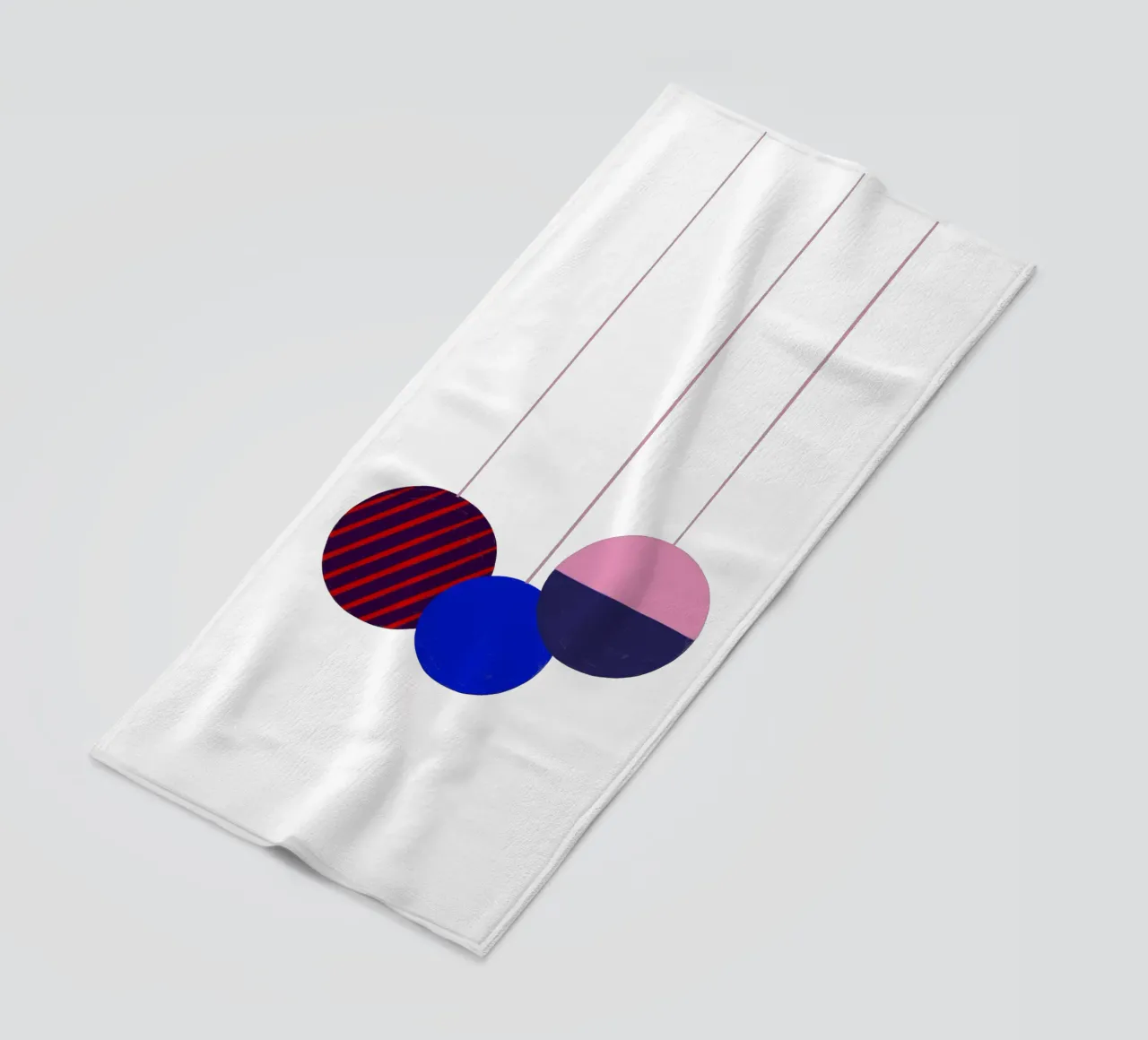 Weihnachtsbaumkugeln Color Block toalla de playa de Sophie Augustin Illustration