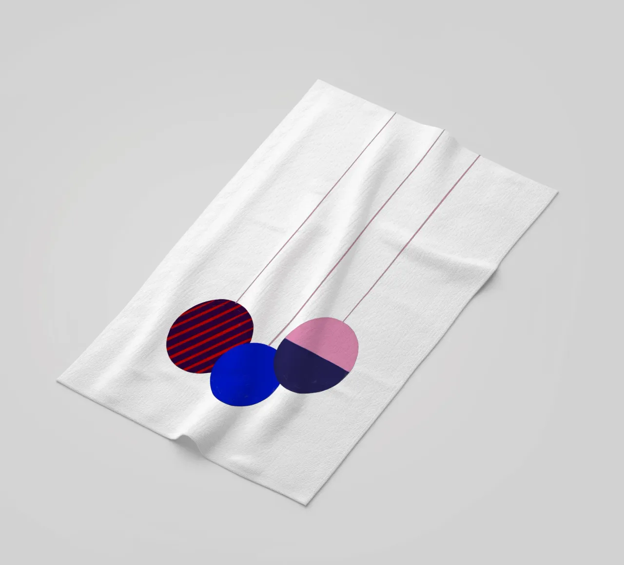 Weihnachtsbaumkugeln Color Block toalla de playa de Sophie Augustin Illustration