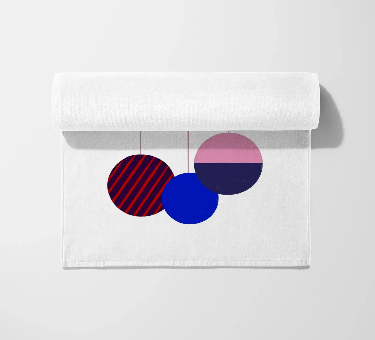 Weihnachtsbaumkugeln Color Block toalla de playa de Sophie Augustin Illustration