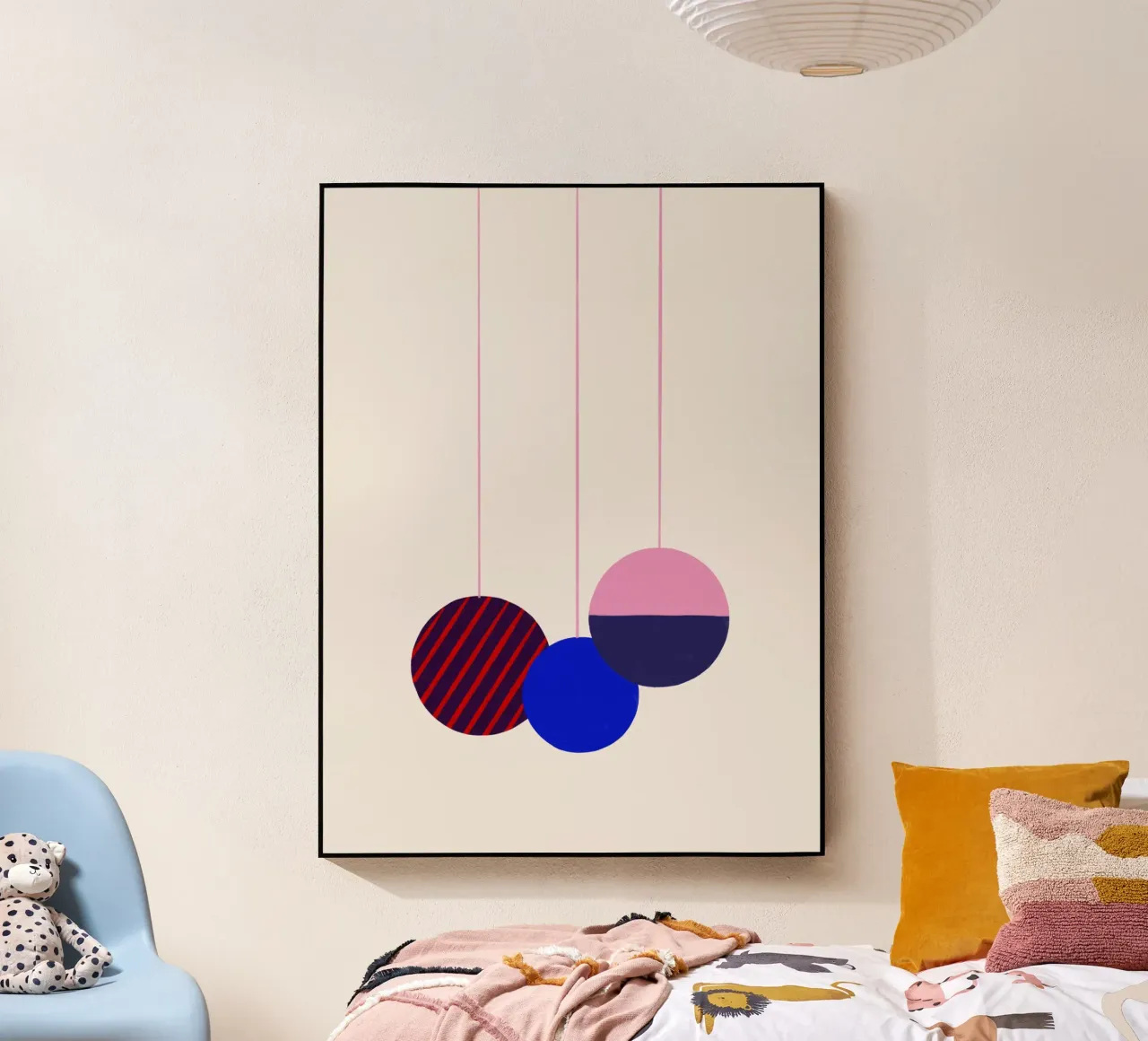 Weihnachtsbaumkugeln Color Block plexiglass da Sophie Augustin Illustration