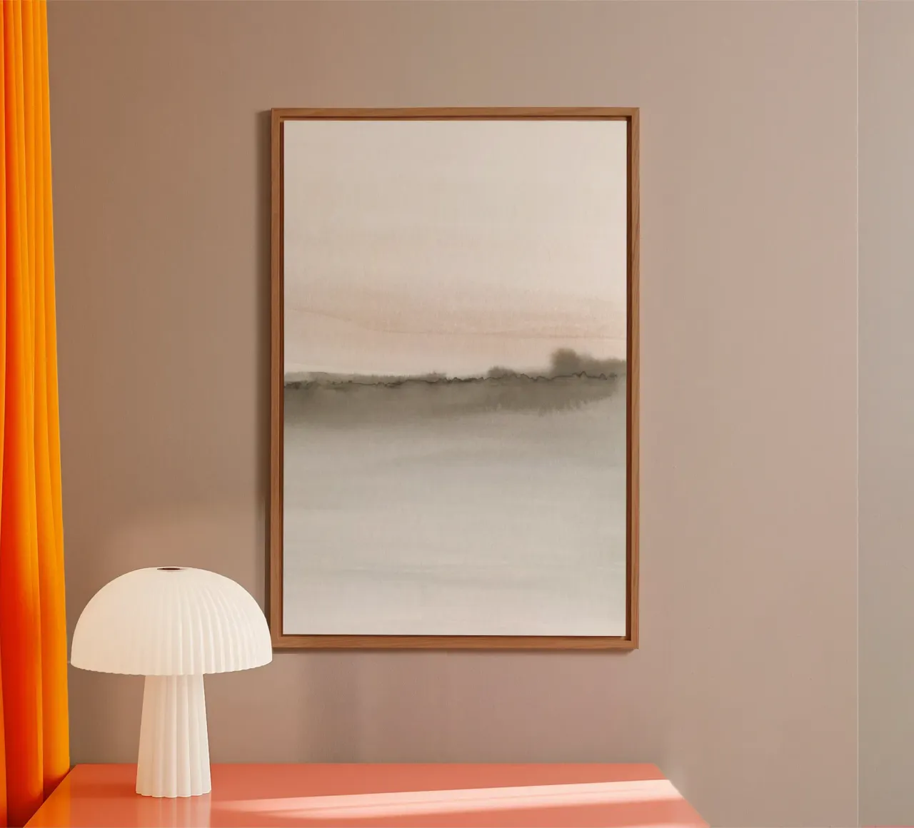 Paesaggio minimalista nei toni tenui della terra 2/2 alluminio dibond da NouveauPrints