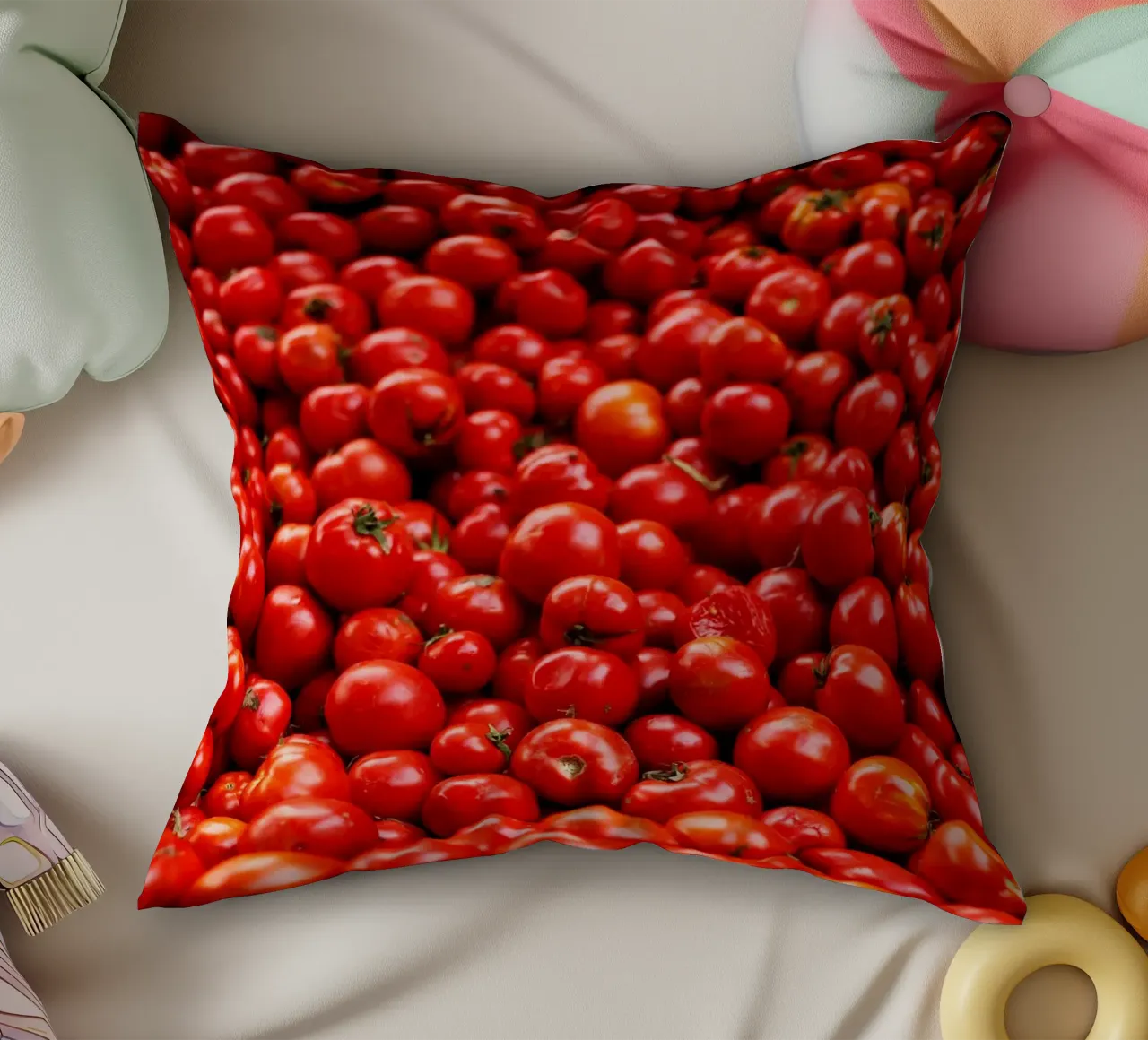 Pomodori al Cairo (Egitto) cuscino da Simon Koy