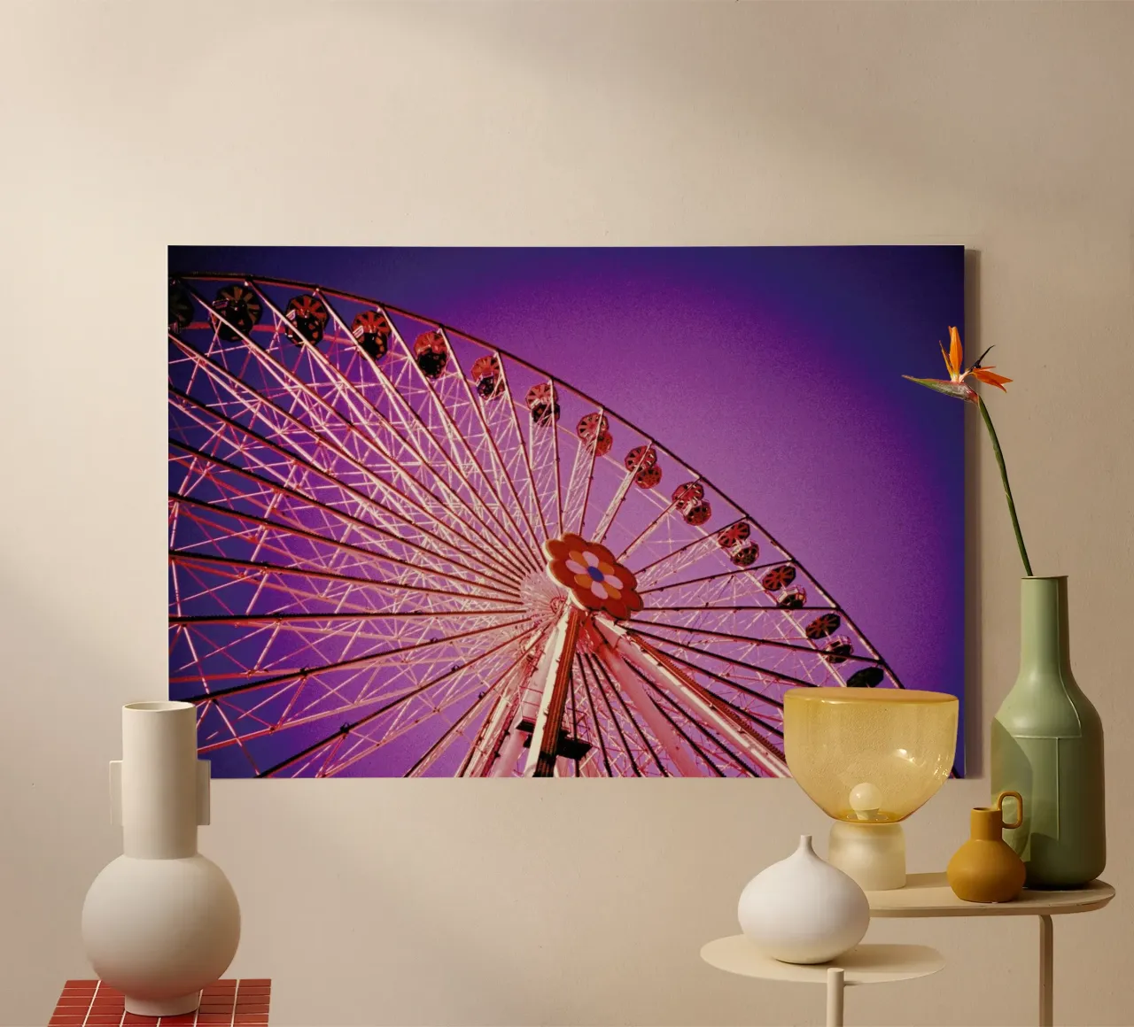Ferris canvas with Floater frame by BLAEK Design Studio