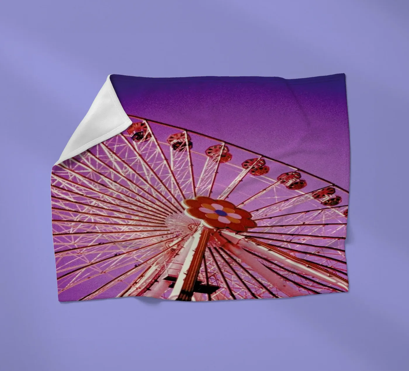 Ferris fleece blanket by BLAEK Design Studio