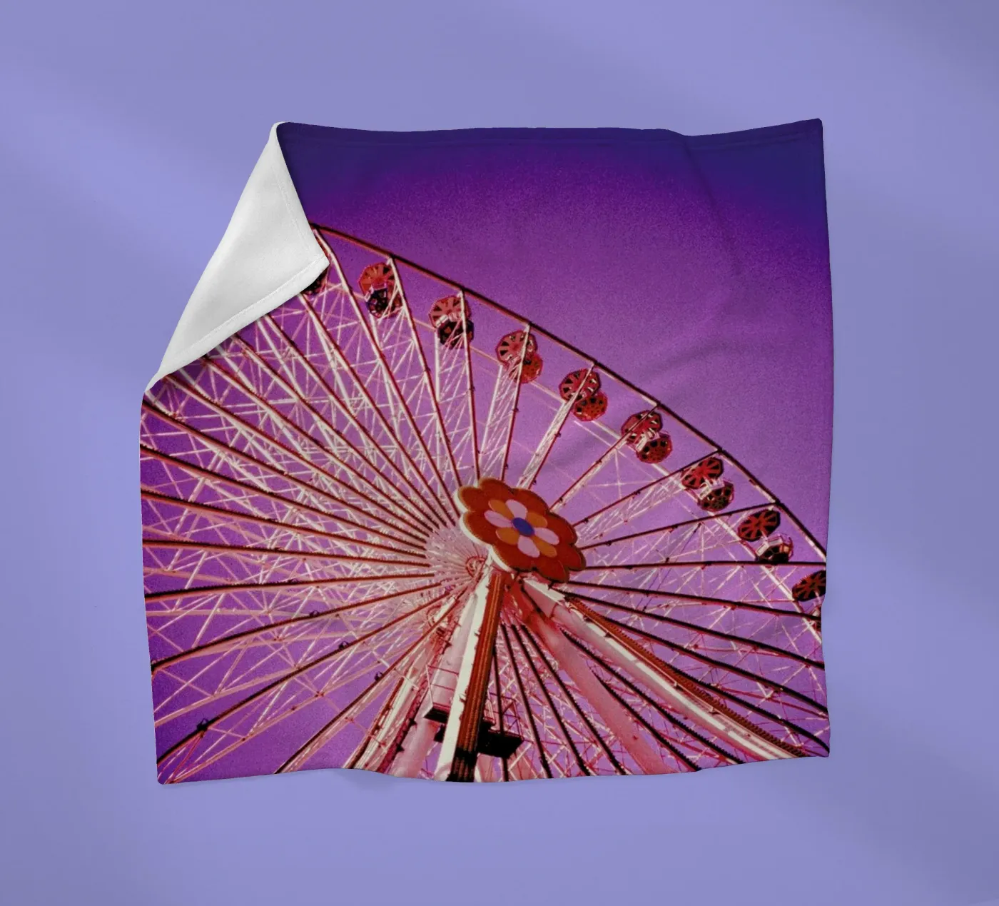 Ferris fleece blanket by BLAEK Design Studio