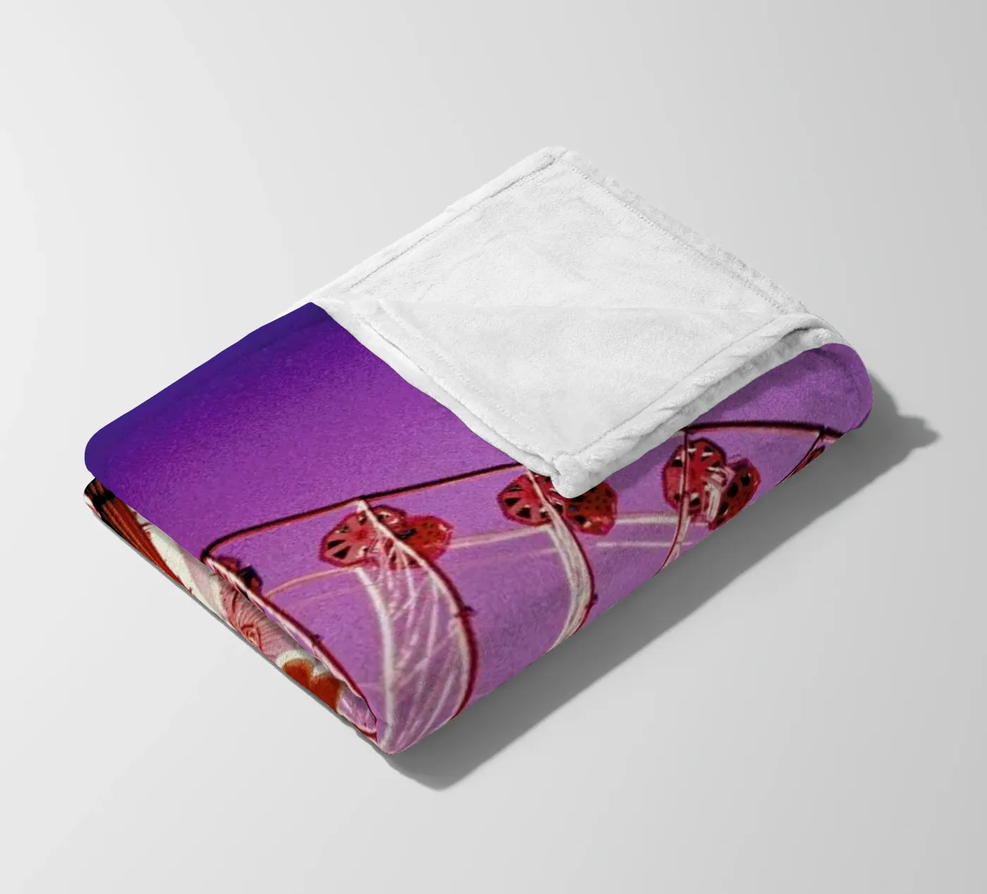 Ferris fleece blanket by BLAEK Design Studio