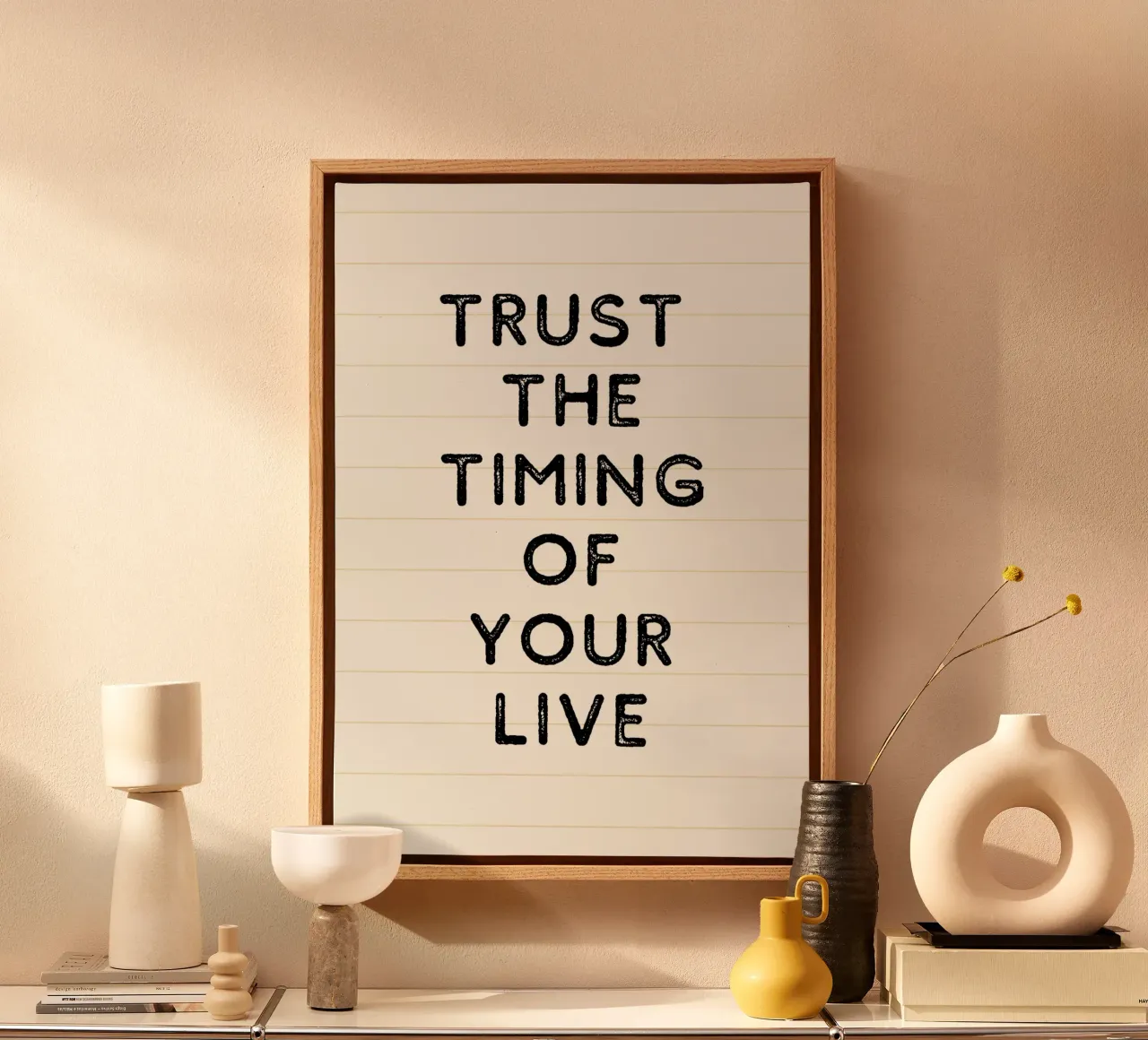 Trust the timing of your life tela da PurePeachStudio