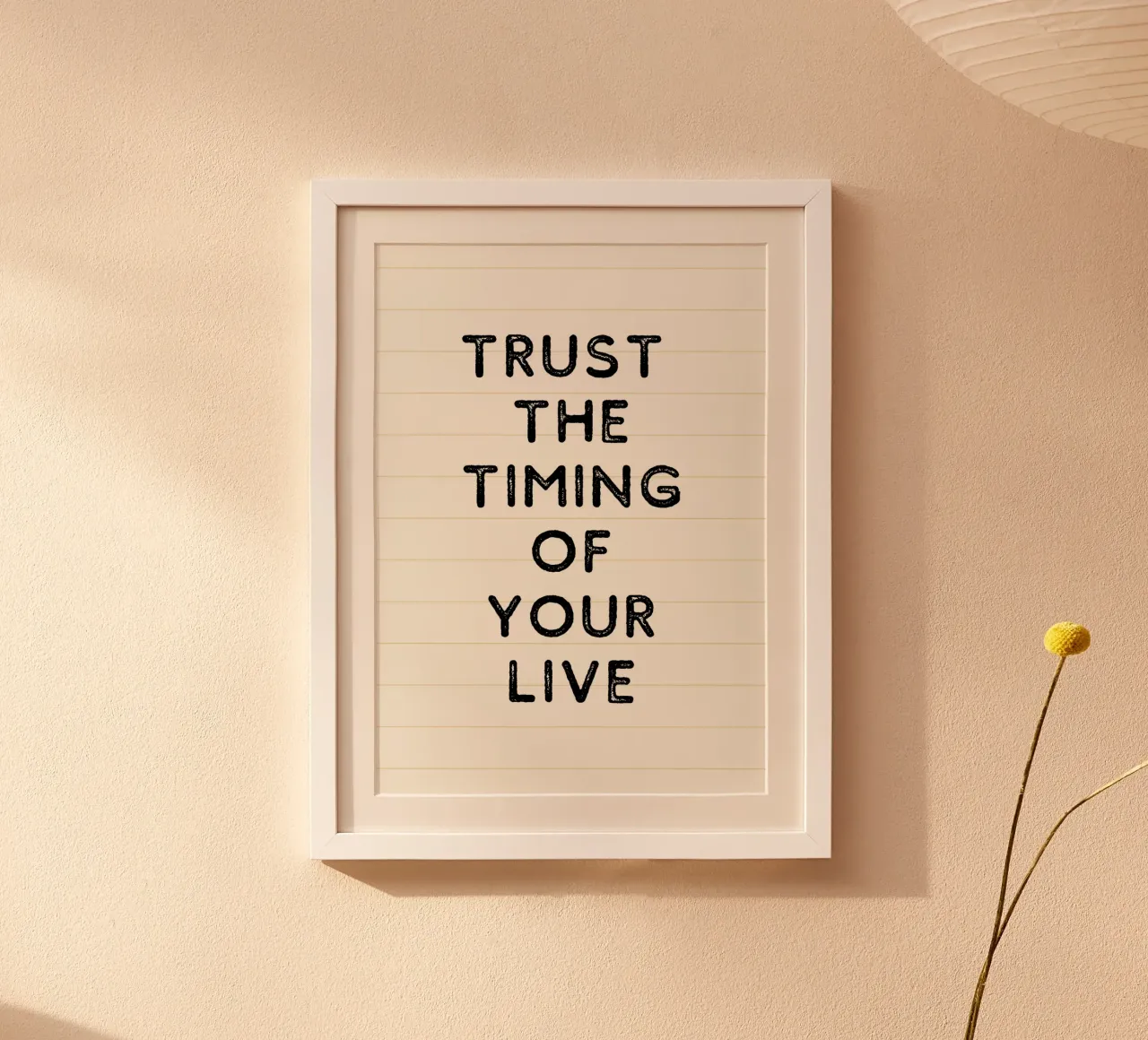 Trust the timing of your life poster da PurePeachStudio