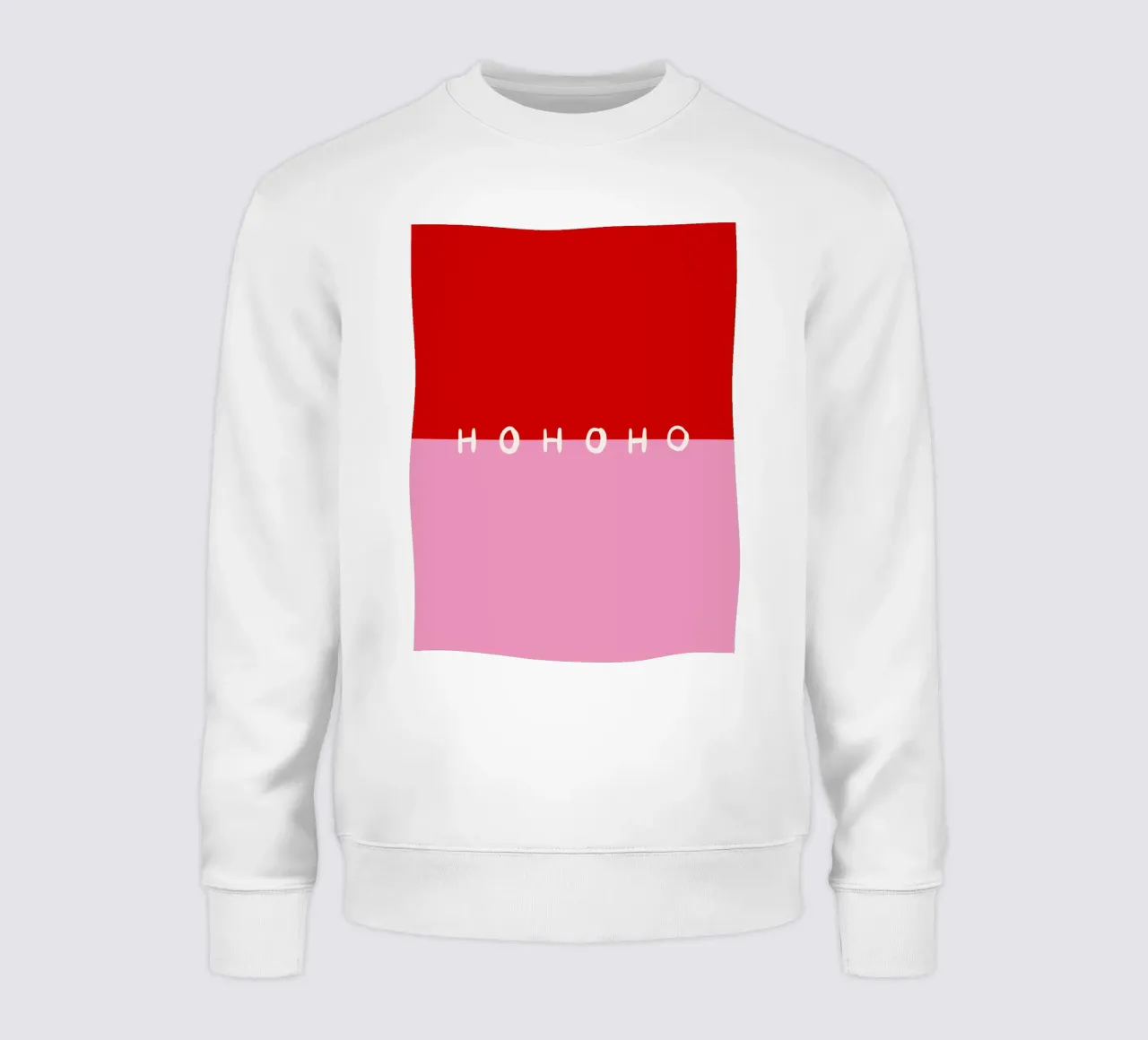 Hohoho Color Block Rot Pink sweatshirt van Sophie Augustin Illustration