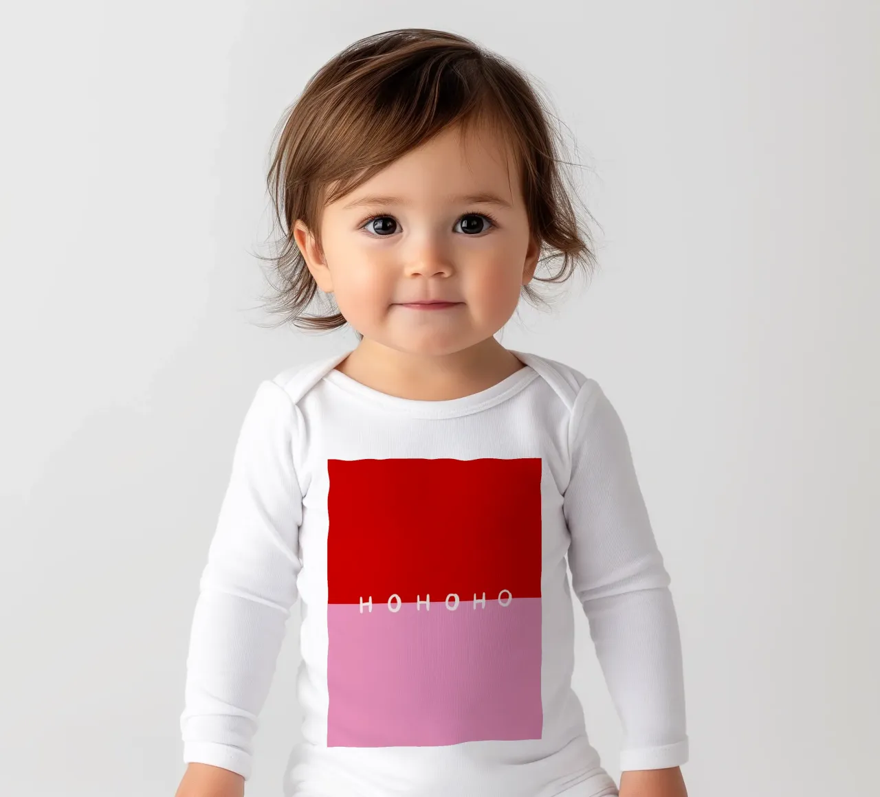Hohoho Color Block Rot Pink body neonato maniche lunghe da Sophie Augustin Illustration