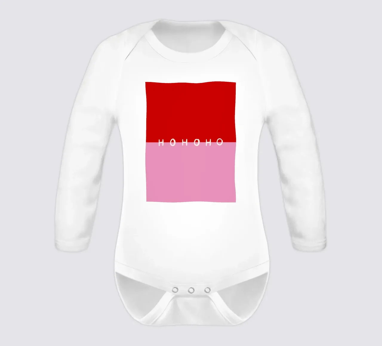Hohoho Color Block Rot Pink body neonato maniche lunghe da Sophie Augustin Illustration
