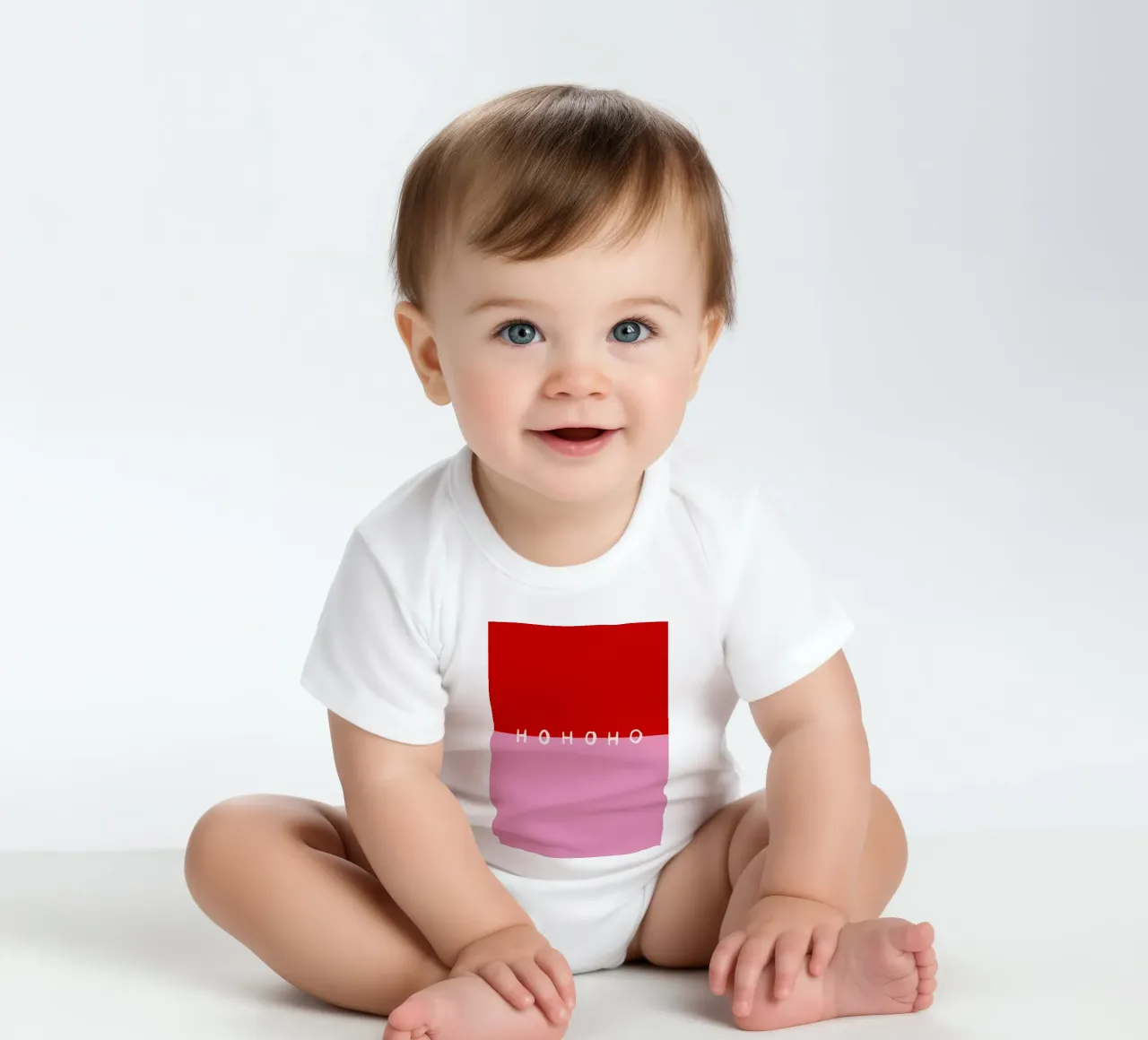 Hohoho Color Block Rot Pink body neonato maniche corte da Sophie Augustin Illustration