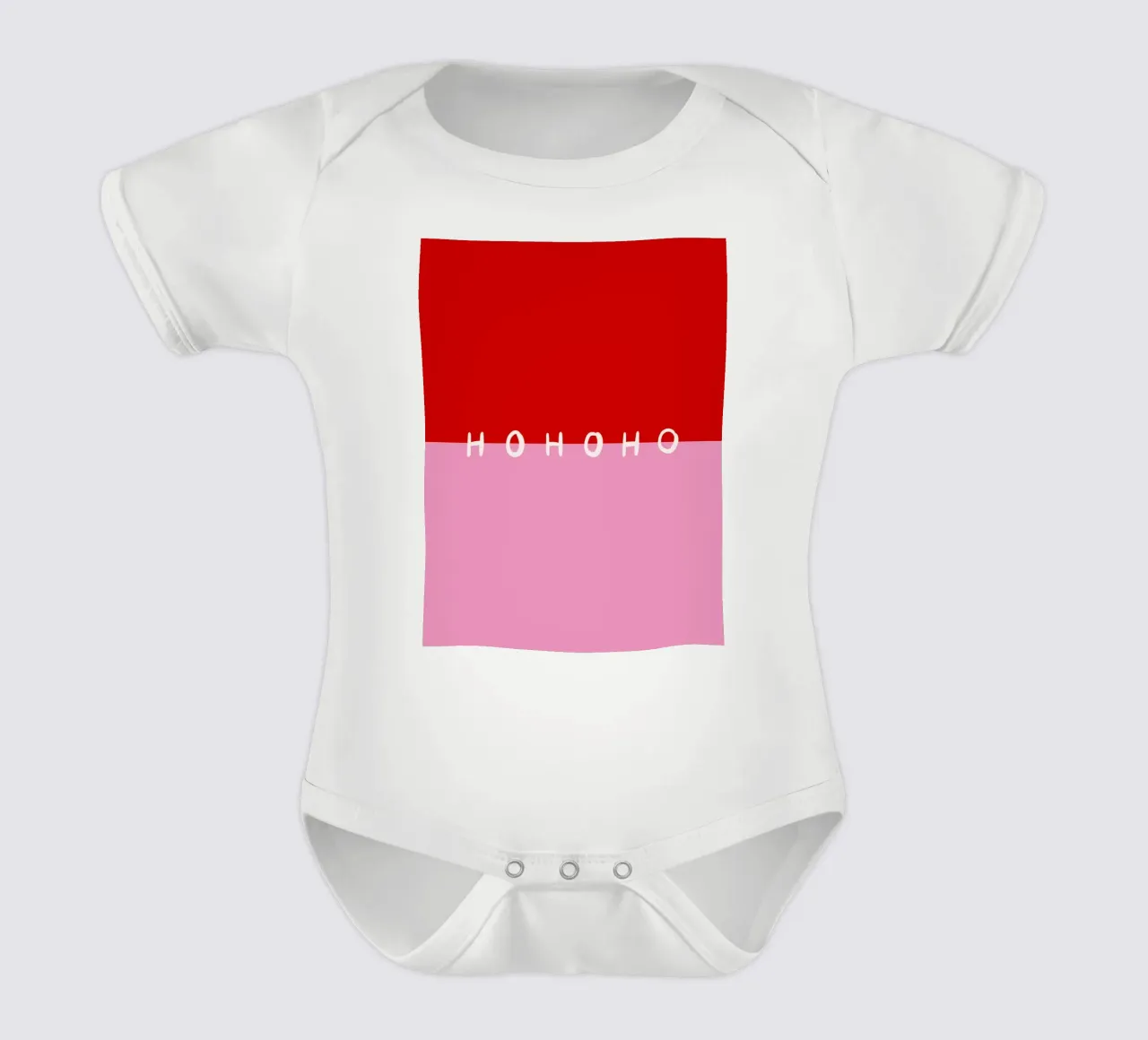 Hohoho Color Block Rot Pink body neonato maniche corte da Sophie Augustin Illustration