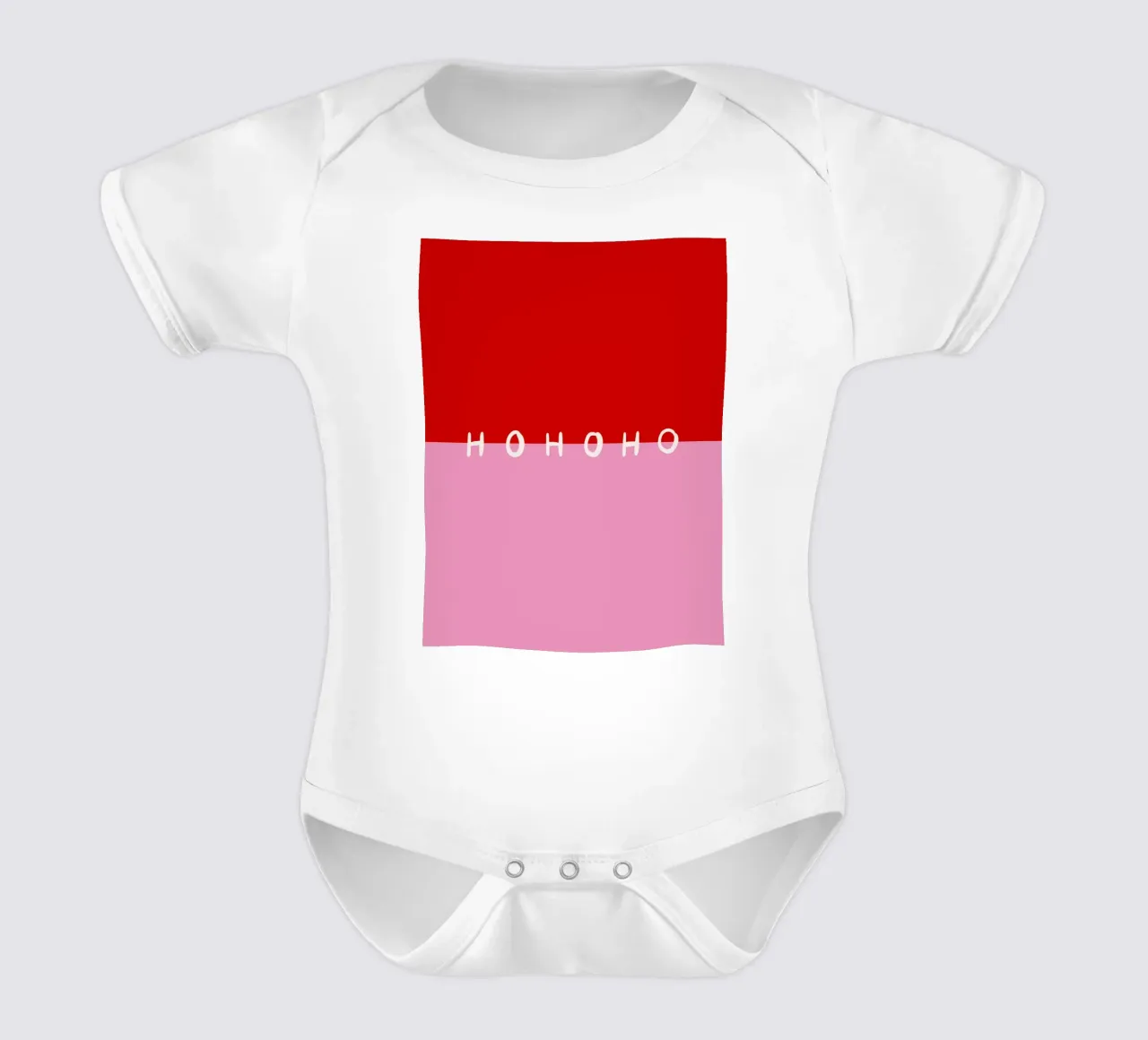Hohoho Color Block Rot Pink body neonato maniche corte da Sophie Augustin Illustration