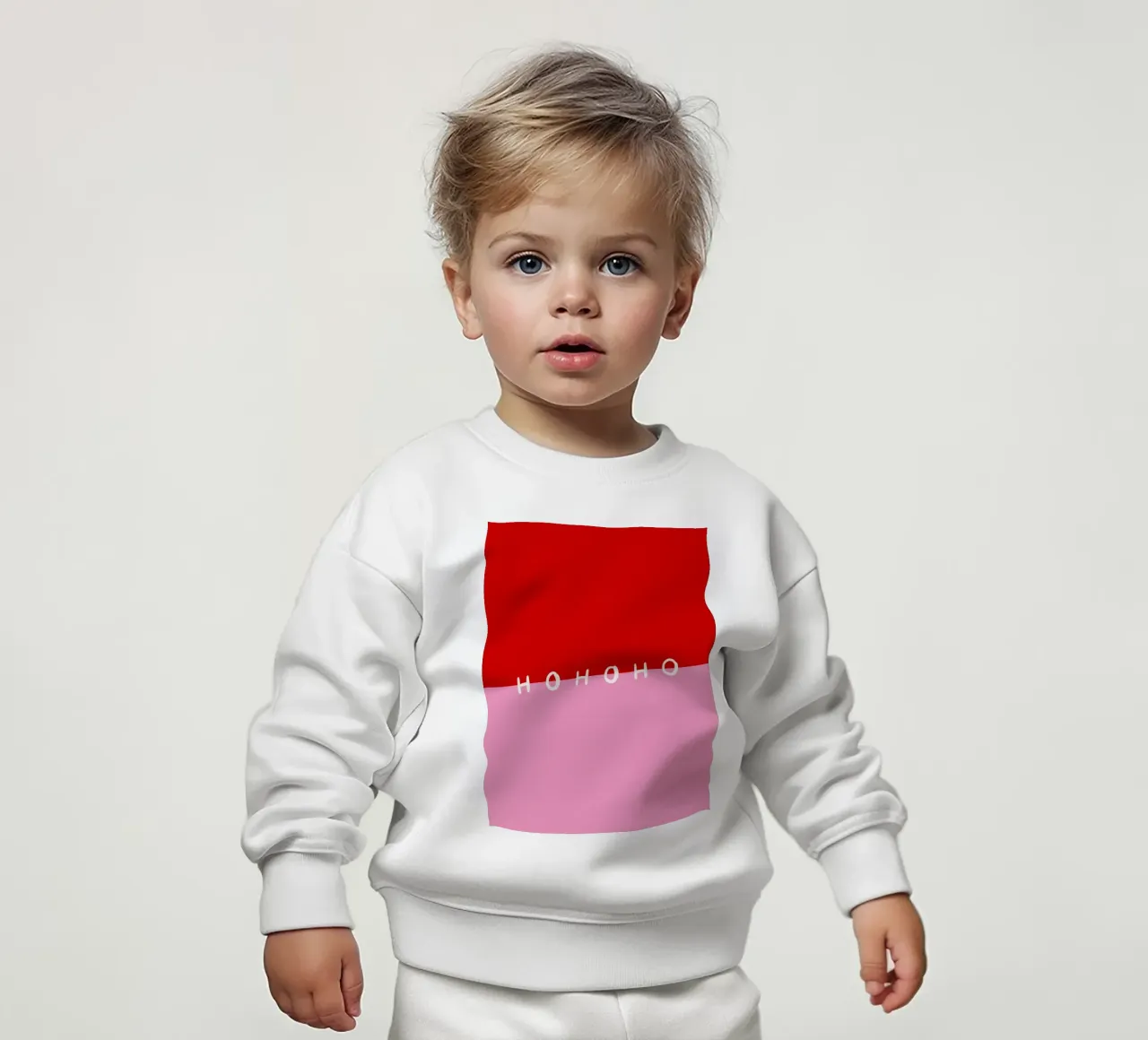 Hohoho Color Block Rot Pink felpa neonato da Sophie Augustin Illustration