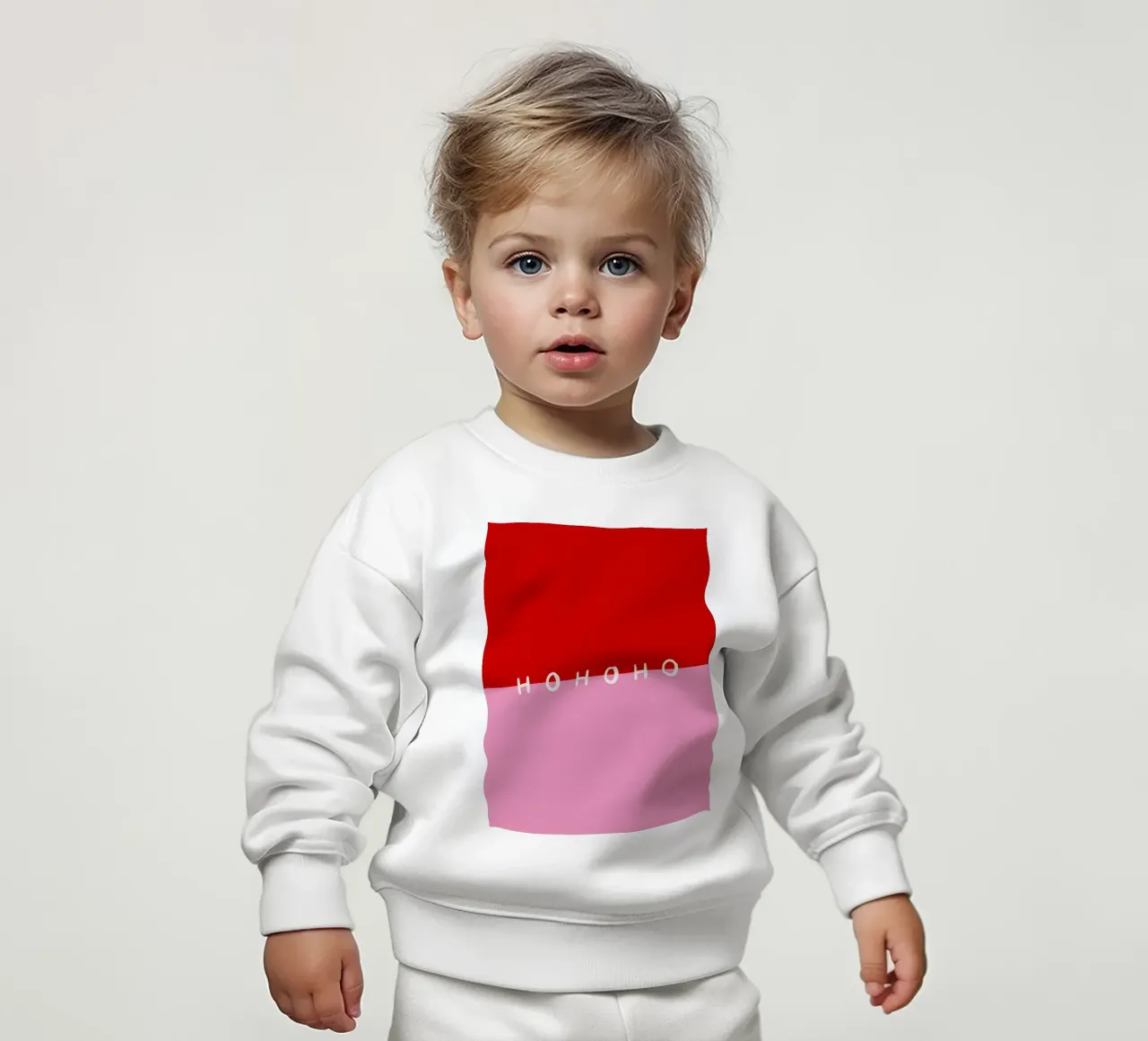 Hohoho Color Block Rot Pink felpa neonato da Sophie Augustin Illustration