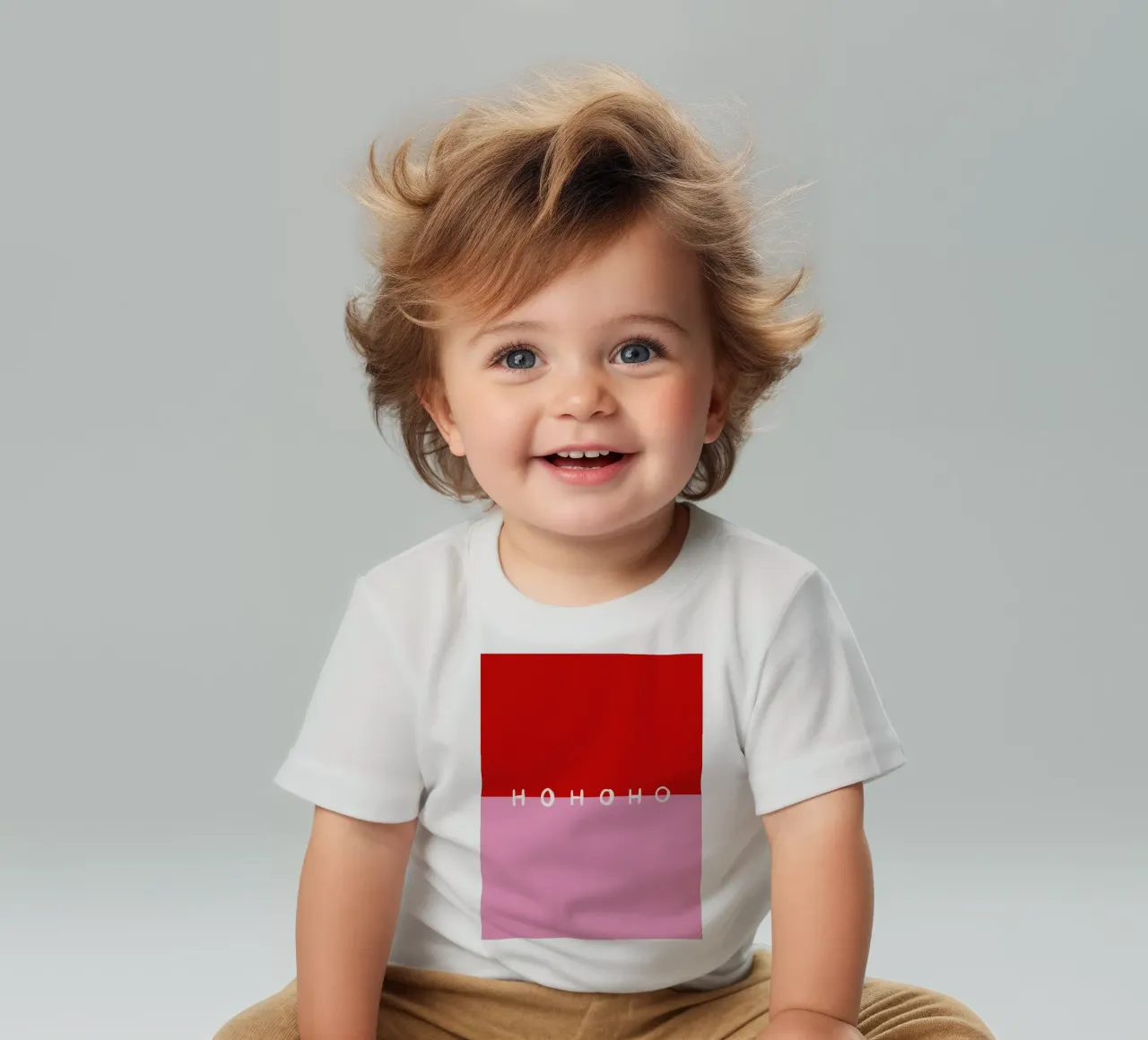 Hohoho Color Block Rot Pink maglietta neonato da Sophie Augustin Illustration