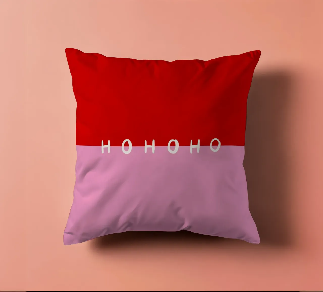 Hohoho Color Block Rot Pink cuscino da Sophie Augustin Illustration