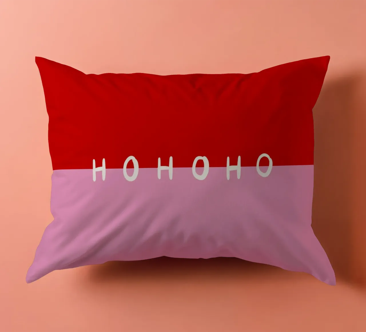 Hohoho Color Block Rot Pink cuscino da Sophie Augustin Illustration