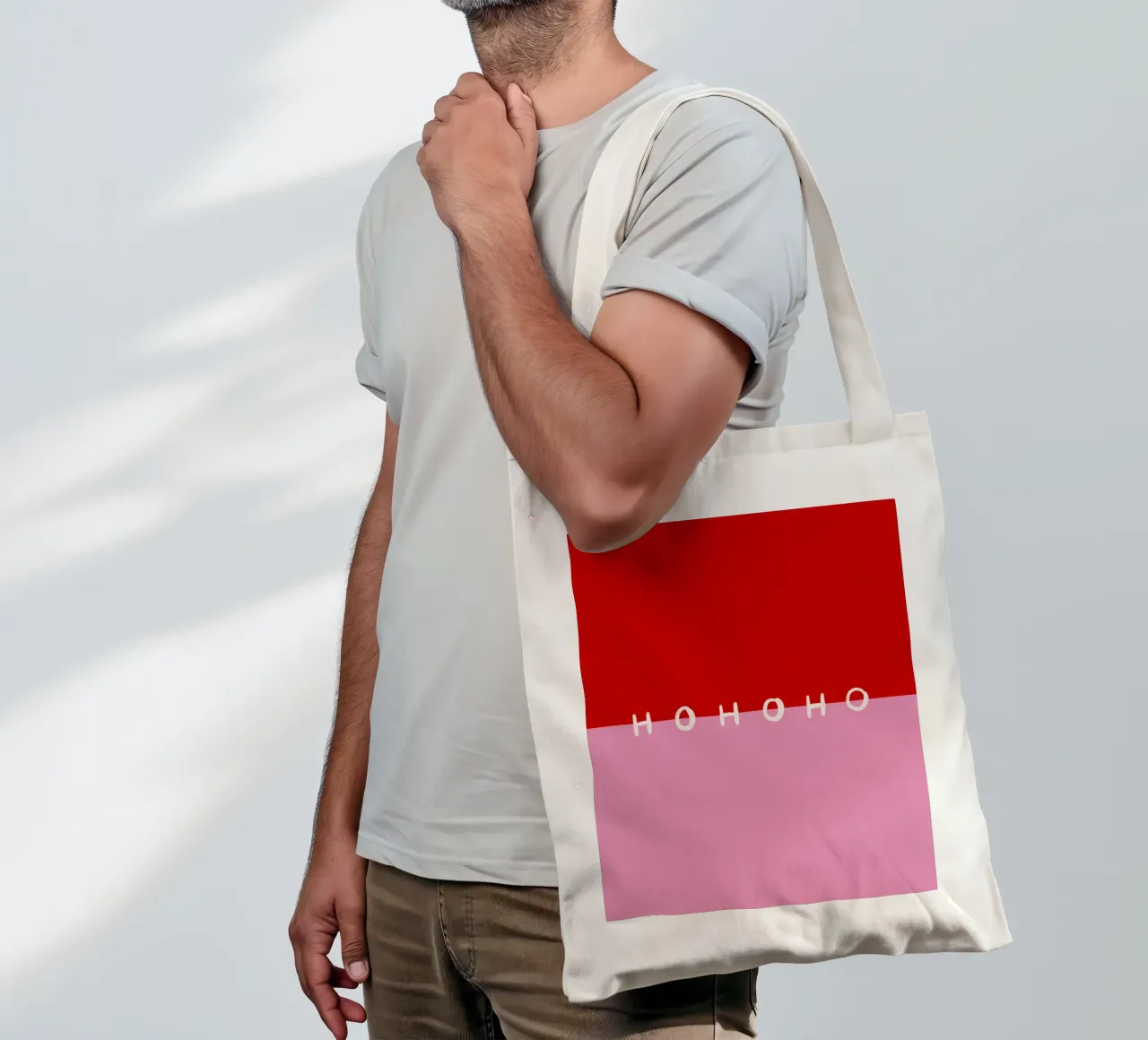 Hohoho Color Block Rot Pink tote bag de Sophie Augustin Illustration