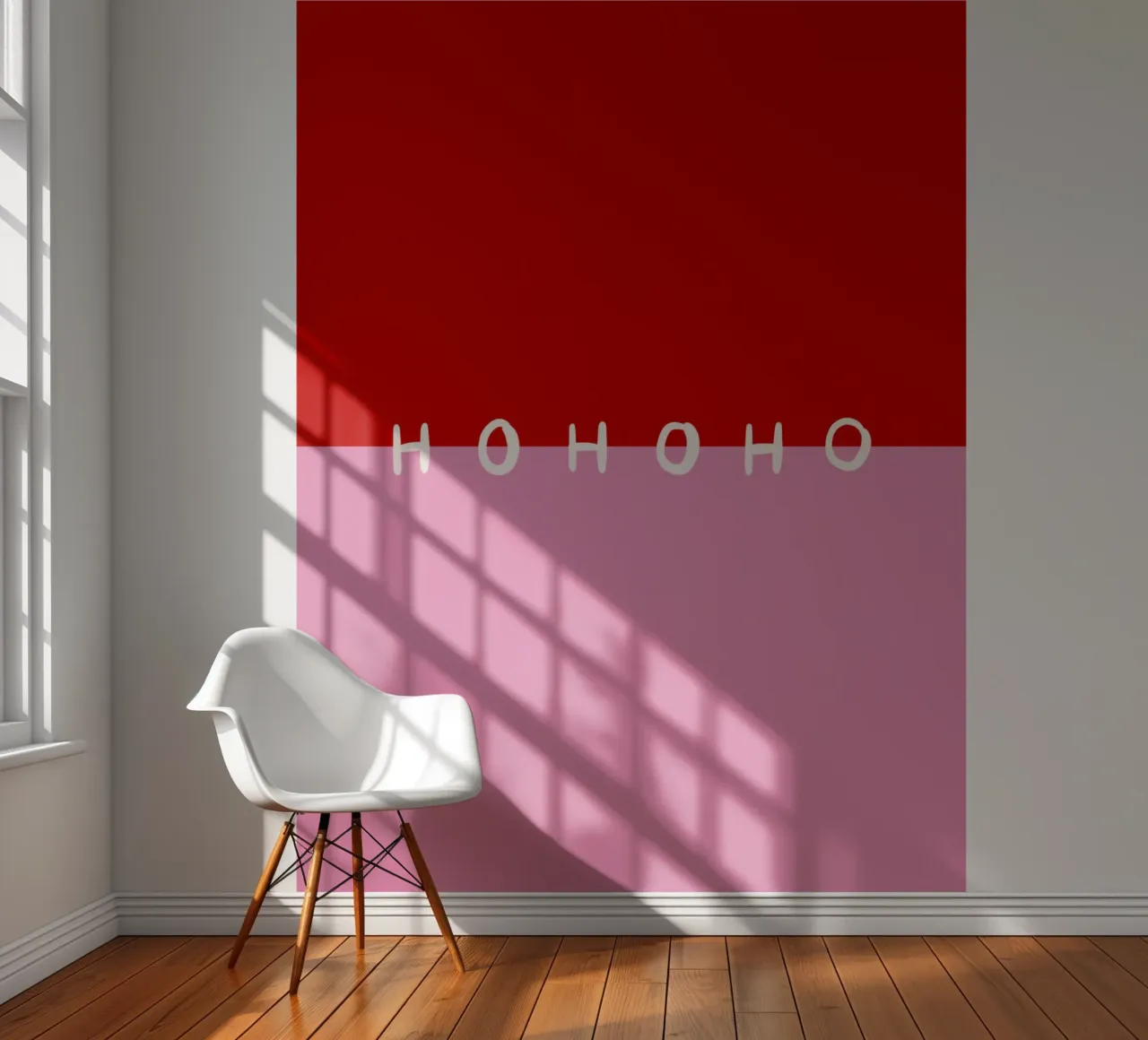 Hohoho Color Block Rot Pink papel para pared de Sophie Augustin Illustration