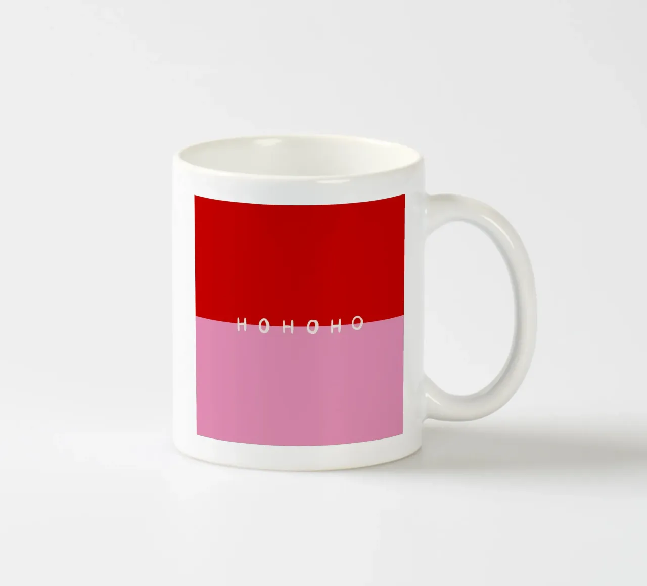 Hohoho Color Block Rot Pink keramische mok van Sophie Augustin Illustration