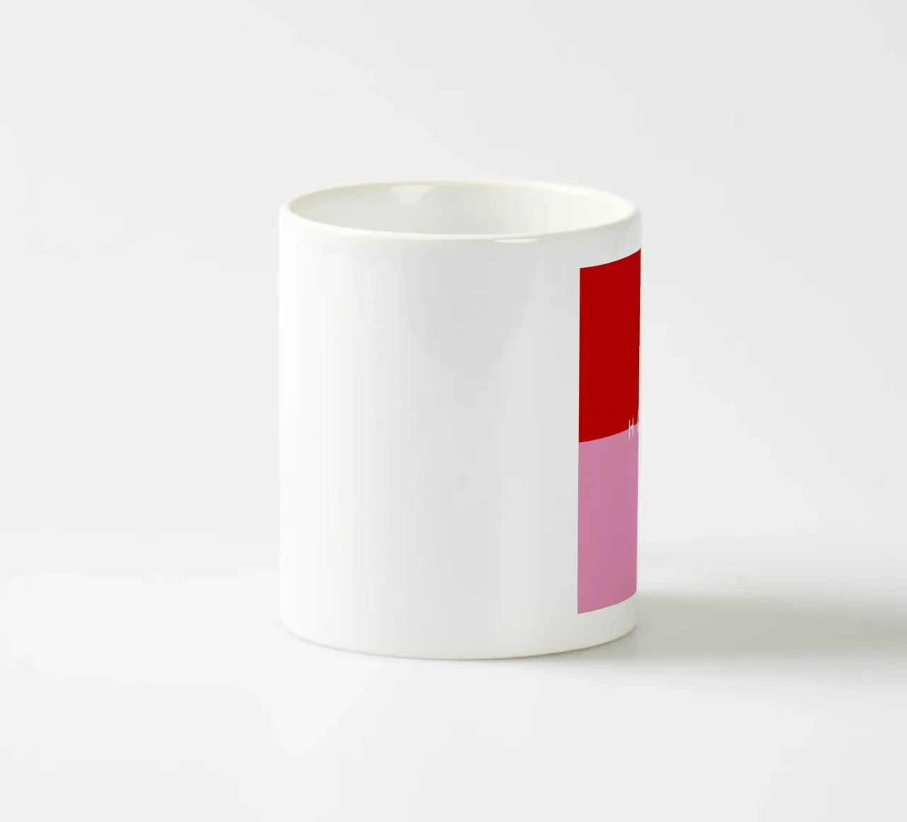 Hohoho Color Block Rot Pink keramische mok van Sophie Augustin Illustration