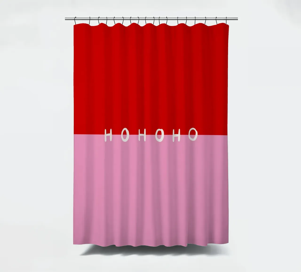 Hohoho Color Block Rot Pink douchegordijn van Sophie Augustin Illustration