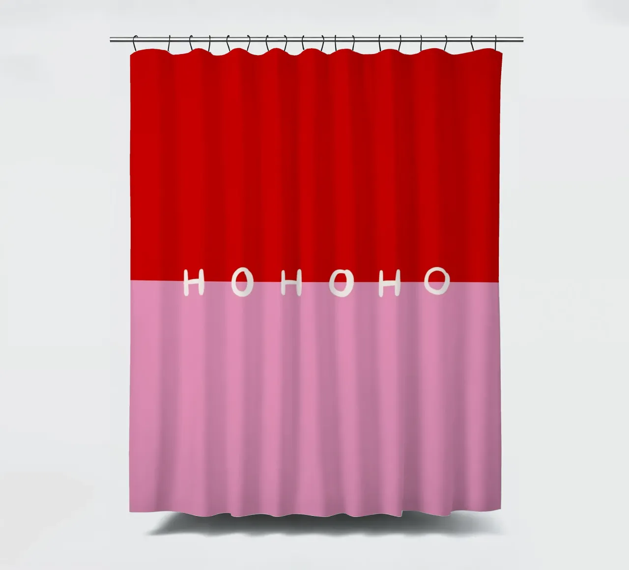 Hohoho Color Block Rot Pink douchegordijn van Sophie Augustin Illustration