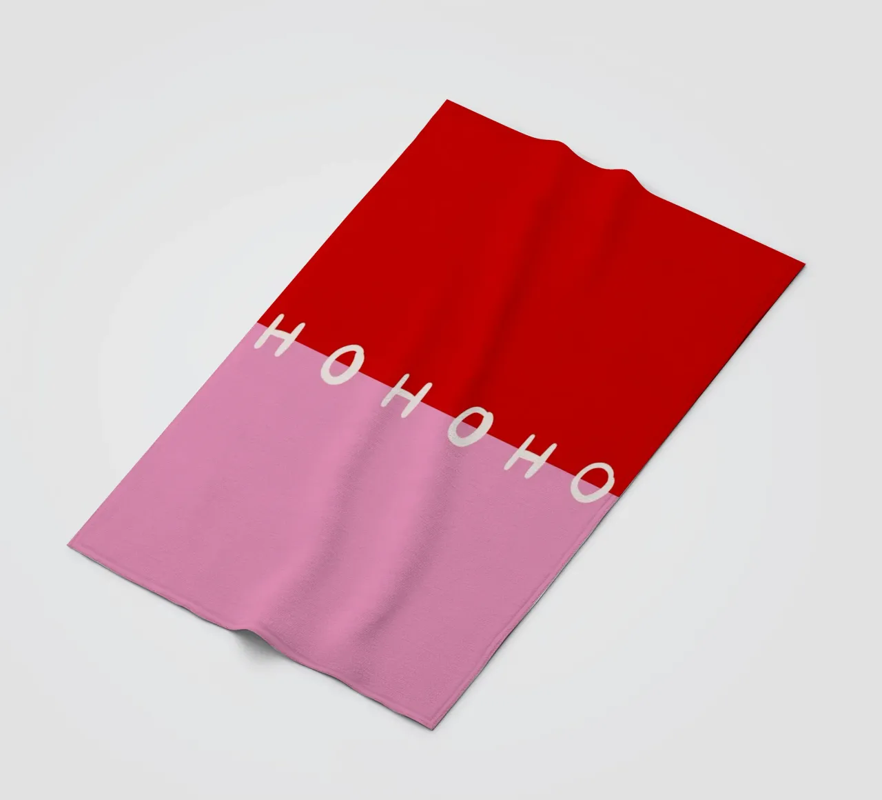 Hohoho Color Block Rot Pink fleecedeken van Sophie Augustin Illustration