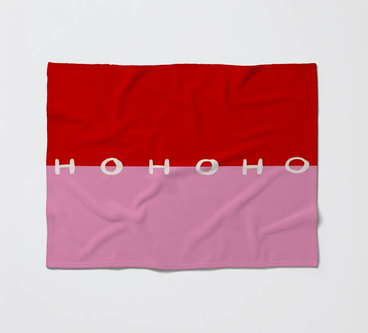 Hohoho Color Block Rot Pink fleecedeken van Sophie Augustin Illustration