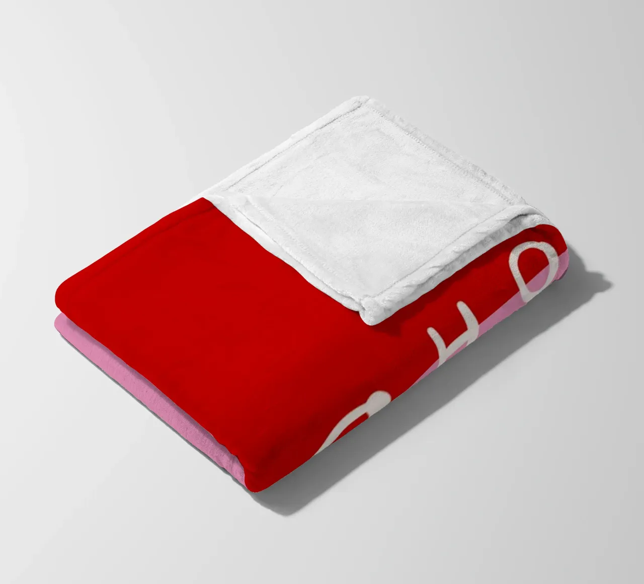 Hohoho Color Block Rot Pink fleecedeken van Sophie Augustin Illustration