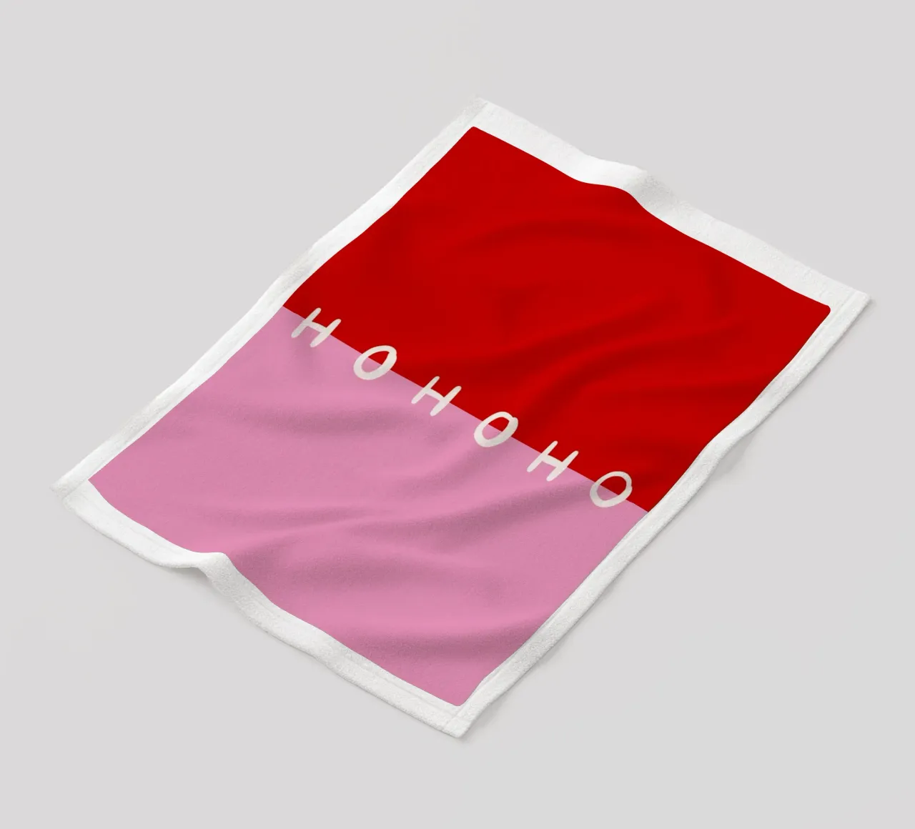 Hohoho Color Block Rot Pink fleecedeken van Sophie Augustin Illustration