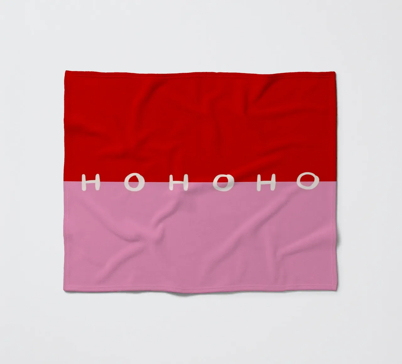 Hohoho Color Block Rot Pink fleecedeken van Sophie Augustin Illustration
