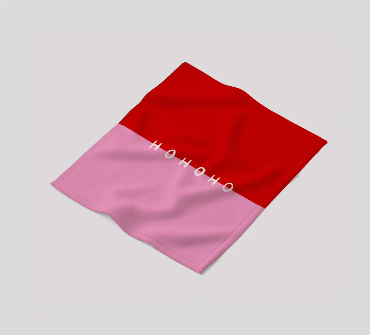 Hohoho Color Block Rot Pink fleecedeken van Sophie Augustin Illustration