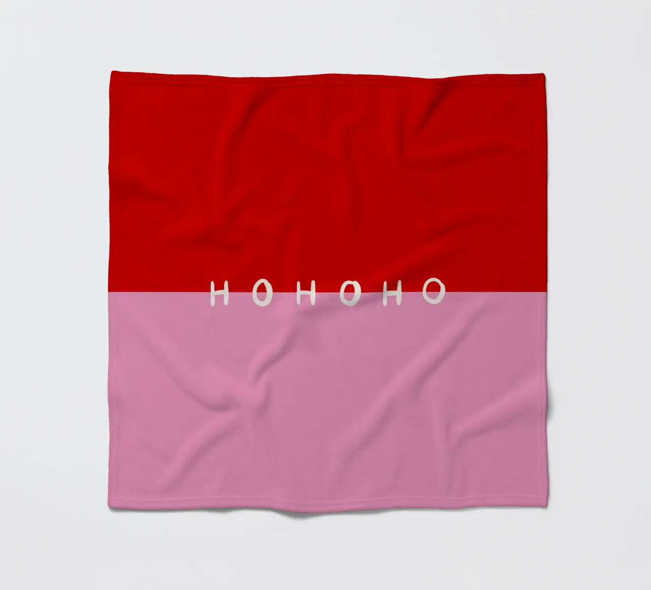 Hohoho Color Block Rot Pink fleecedeken van Sophie Augustin Illustration