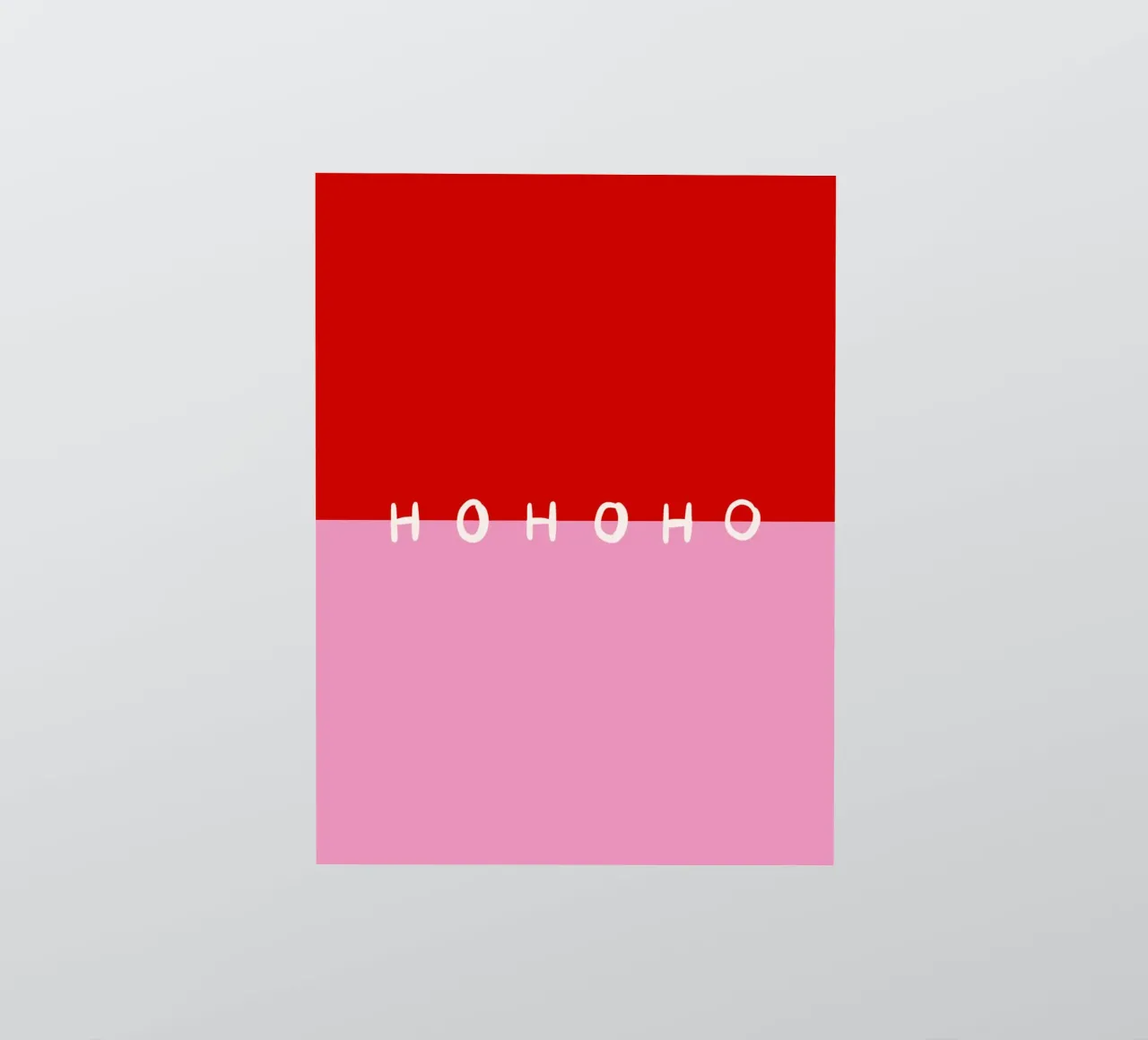 Hohoho Color Block Rot Pink adesivo da Sophie Augustin Illustration