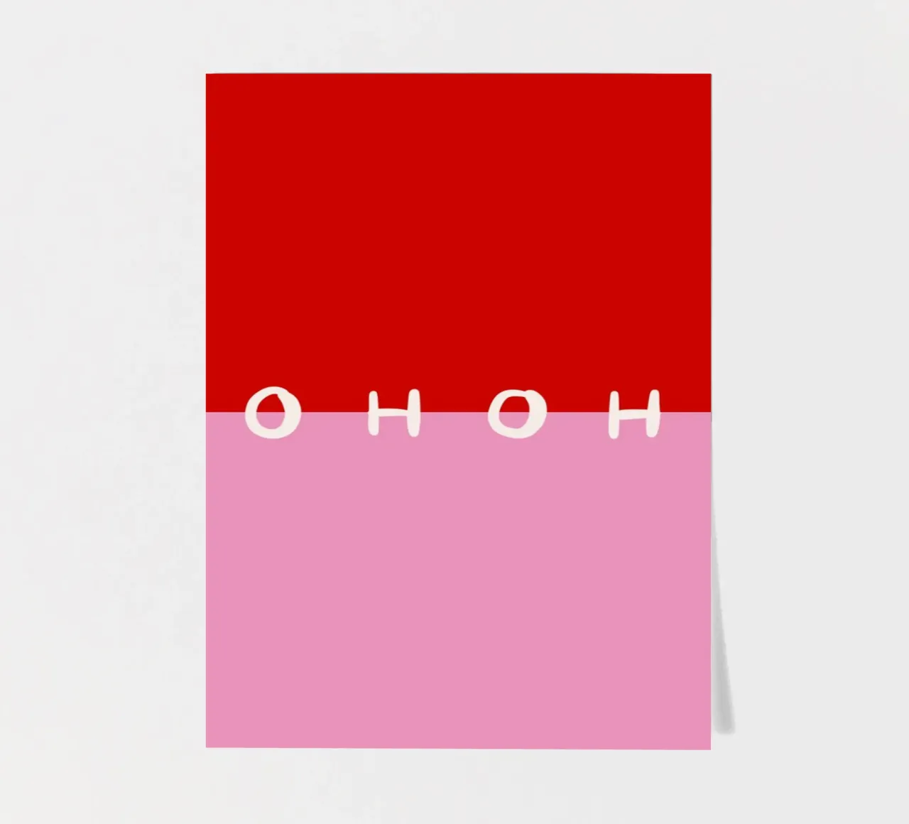 Hohoho Color Block Rot Pink foglio adesivo da Sophie Augustin Illustration