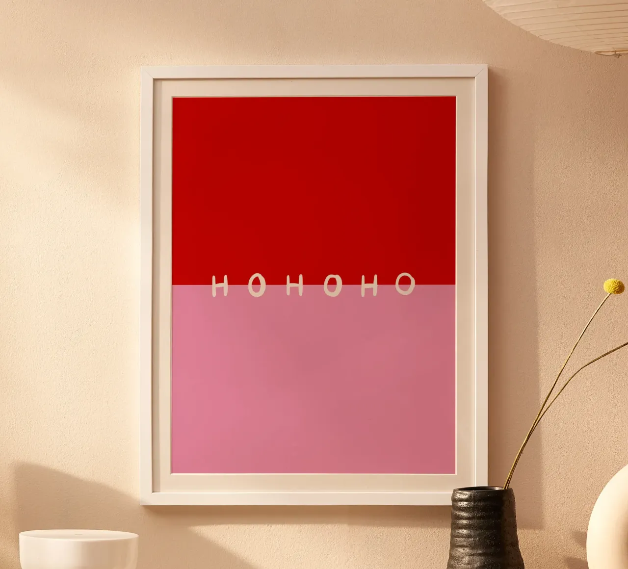 Hohoho Color Block Rot Pink hahnemühle van Sophie Augustin Illustration