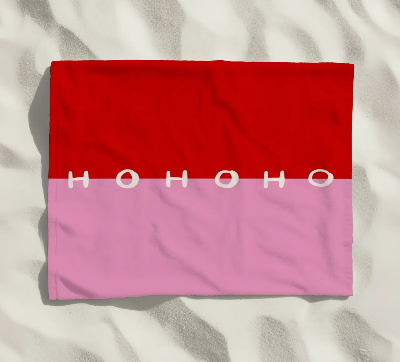 Hohoho Color Block Rot Pink strandhanddoek van Sophie Augustin Illustration