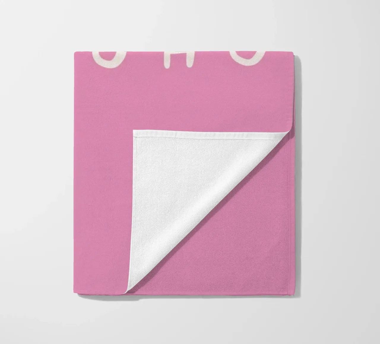 Hohoho Color Block Rot Pink strandhanddoek van Sophie Augustin Illustration